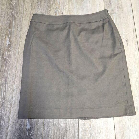 Halogen Taupe Classic Pencil Skirt Grey Women's 10 Office Siren Academia - Picture 1 of 7
